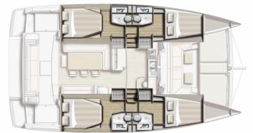 Yachtcharter BALI 41 4cab layout