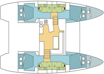 Yachtcharter Lagoon 450 F 4cab layout