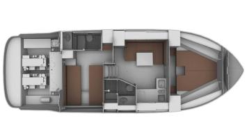 Yachtcharter Bavaria 38 sport 2cab layout