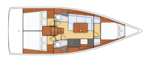 Oceanis 38 Grundriss