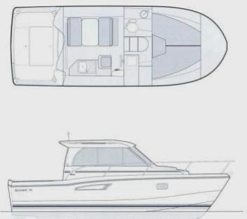Yachtcharter antares760 layout