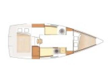 Yachtcharter beneteau 25 platu layout