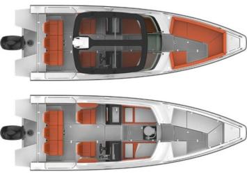 Yachtcharter axopar 24 tt layout