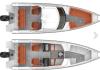 Yachtcharter axopar 24 ht layout