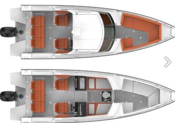 Yachtcharter axopar 24 ht layout