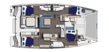 Yachtcharter moorings 5000 LAYOUT 4cab