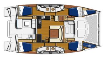 Yachtcharter Sunsail 484 layout 4cab