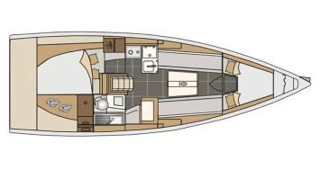 Yachtcharter elan s 3 layout