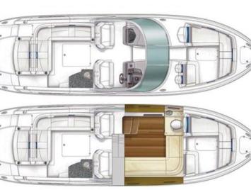 Yachtcharter chaparal327sx layout