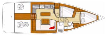 Yachtcharter sense 43 2cab layout