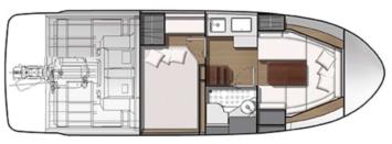 Yachtcharter Leader 30 Cab 2 Layout