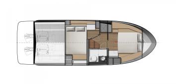 Yachtcharter NC 33 2cab layout