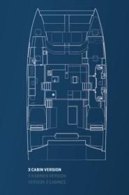 Yachtcharter Nautitech 47 Layout (3cab)