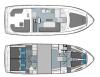 Yachtcharter Bavaria E40 Fly 3cab layout