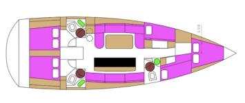 Yachtcharter Kufner 50 Layout