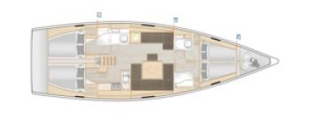 Yachtcharter Hanse458 4cab layout