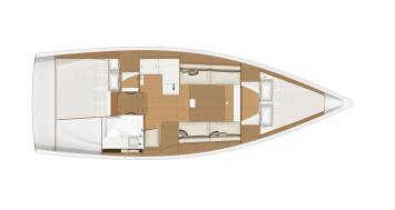 Yachtcharter dufour360gl.layout