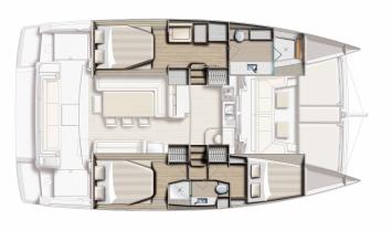 Yachtcharter BALI 41 3cab layout