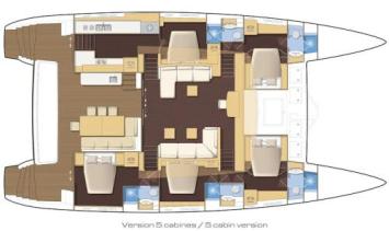 Yachtcharter lagoon 620 5 cabin layout