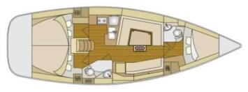 Yachtcharter Elan 394 Impression Layout