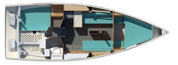 Yachtcharter Azuree 33C layout