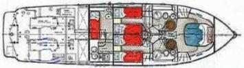 Yachtcharter Raffaelli Maestrale 52 3 Cab Layout