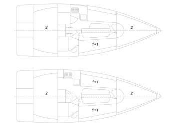 Yachtcharter Maxus26 layout