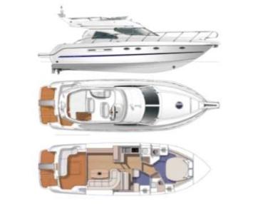 Yachtcharter Ferretti 42 layout