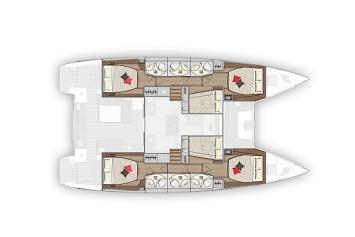 Yachtcharter lagoon50 4cab layout