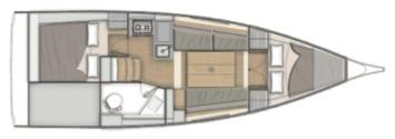 Yachtcharter Oceanis 30.1 2cab layout