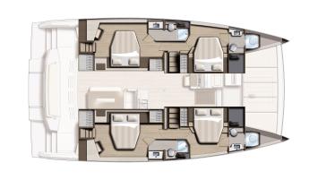 Yachtcharter Bali 4.8 Cab 4 Layout