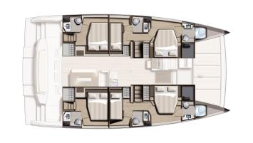 Yachtcharter Bali 4.8 cab 6 Layout