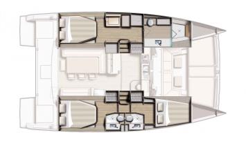 Yachtcharter Bali 4.0 3cab layout