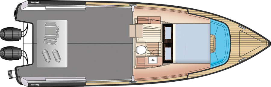 Yachtcharter Fjord 38 xpress layout