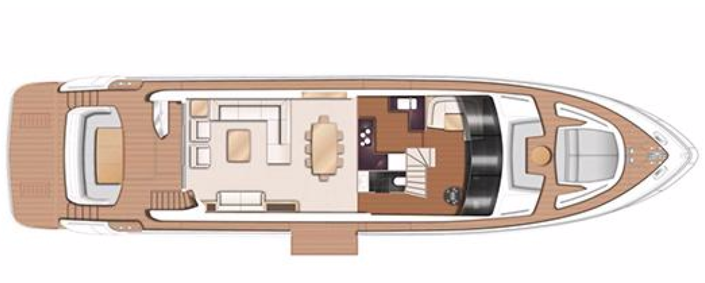 Yachtcharter Princess V88 Salonlayout