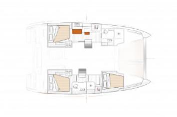 Yachtcharter 5400 excess 12 3c2t layout