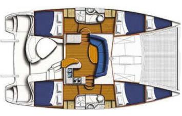 Yachtcharter Leopard 400 layout