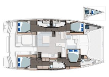 Yachtcharter Leopard50 4cab layout