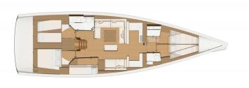 Yachtcharter dufour 520 grand large layout