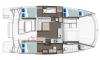 Yachtcharter Leopard43 PC 3cab layout