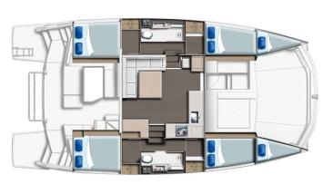 Yachtcharter leopard43 PC 4cabin sketch