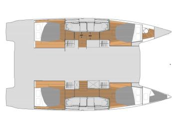 Yachtcharter elba 45 4cab layout