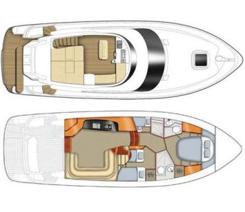 Yachtcharter mirakul40 hartop 3cab layout