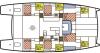 Yachtcharter catlante600 6cab layout