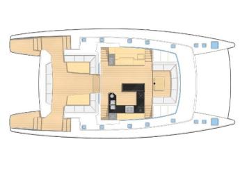 Yachtcharter catlante600 6cab saloonlayout