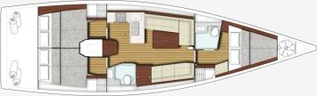 Yachtcharter xp 44 3cab layout