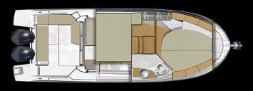 Yachtcharter Antares9OB 2cablayout