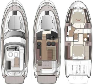 Yachtcharter Bavaria R40 Fly 2cab layout