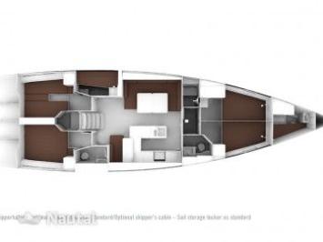 Yachtcharter Bavaria cruiser 56 5cab layout