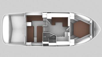 Yachtcharter Bavaria sport 400 open 2cab layout